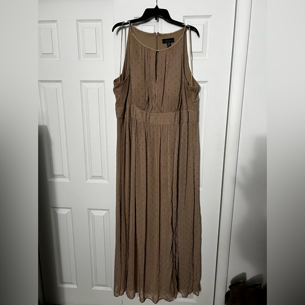 R&M Richards Brown Pleated Gown